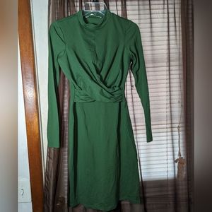 Green Dress Long Sleeve Susana Monaco Small